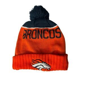 Broncos NFL beanie orange/blue pick warm stretchy football casual